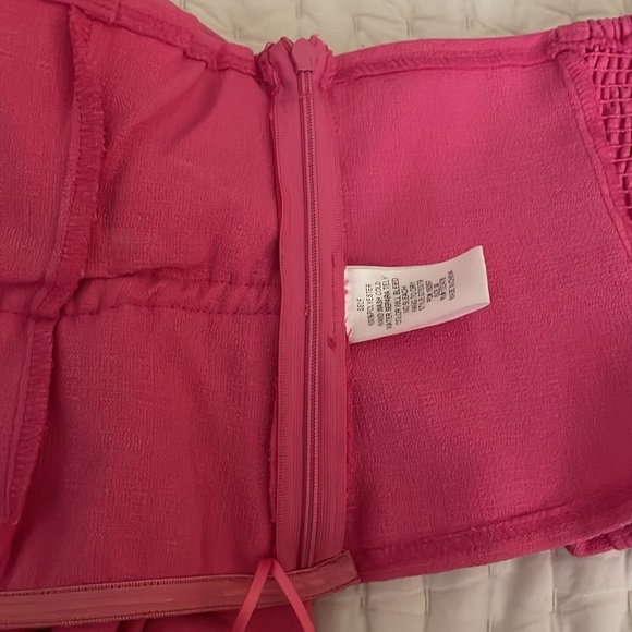 Pink Strapless Ruffled Top - Picture 4 of 4